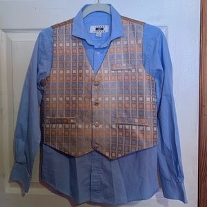 Joseph abbound size 14 blue button up w/blazer